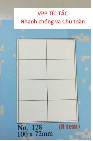 Nhãn TOMY (số 129 A4 - xấp/20 tờ)