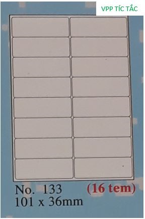 Nhãn TOMY (số 133 A4 - xấp/20 tờ)