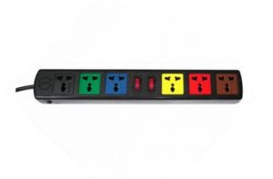 Ổ cắm 6D32N (ổ điện dài Lioa 6 ổ 3 chấu, 2 công tắc, dây 3m)