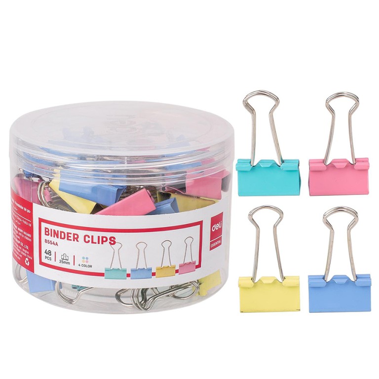 Kẹp giấy (kẹp bướm màu 25mm - DELI 8554)
