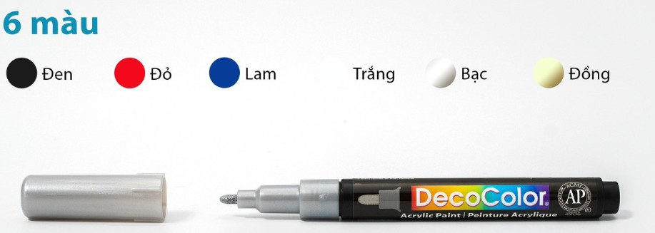Bút nhũ bạc (Marvy 215 ngòi lông 3.0mm)