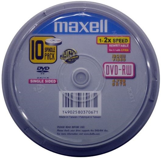 Đĩa DVD RW Double Layer (hộp=10 cái)