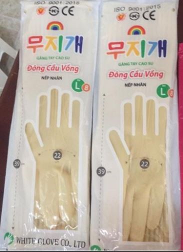 Găng tay (cao su cầu vòng size M Lỡ)