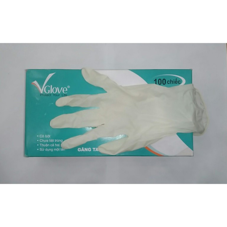 Găng tay y tế Nitrile XANH KHÔNG bột Vglove 4.0 size M