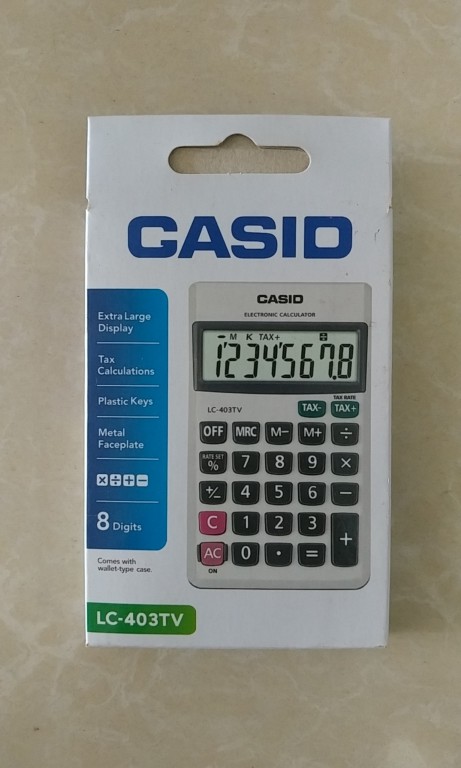 Máy tính (Casio LC403TV (8 số) chính hãng)