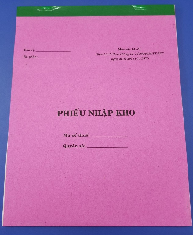 Phiếu nhập kho 2 liên (20*25 50 bộ)
