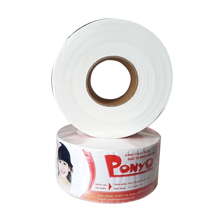 Giấy vệ sinh cuộn lớn (Ponyo - Loại 1-700gr)