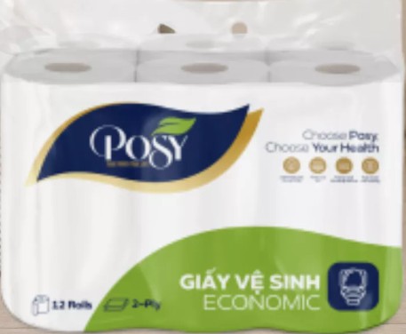 Giấy VS Posy Economic 2 lớp (túi=12 cuộn)