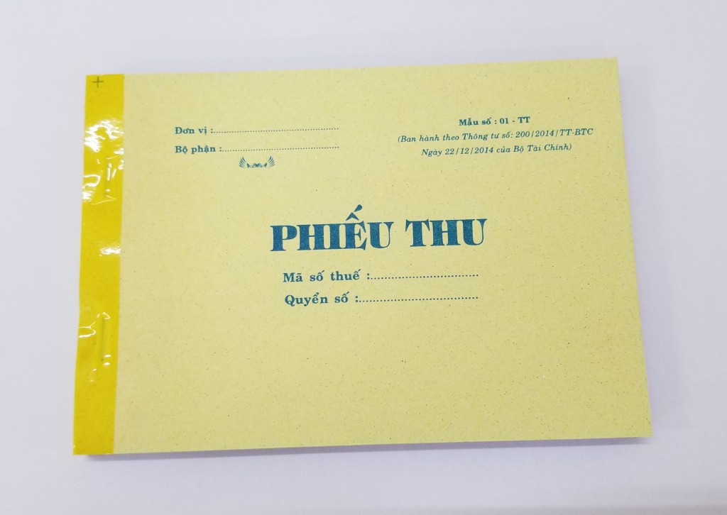 Phiếu thu 3 liên (13*19 50 bộ)
