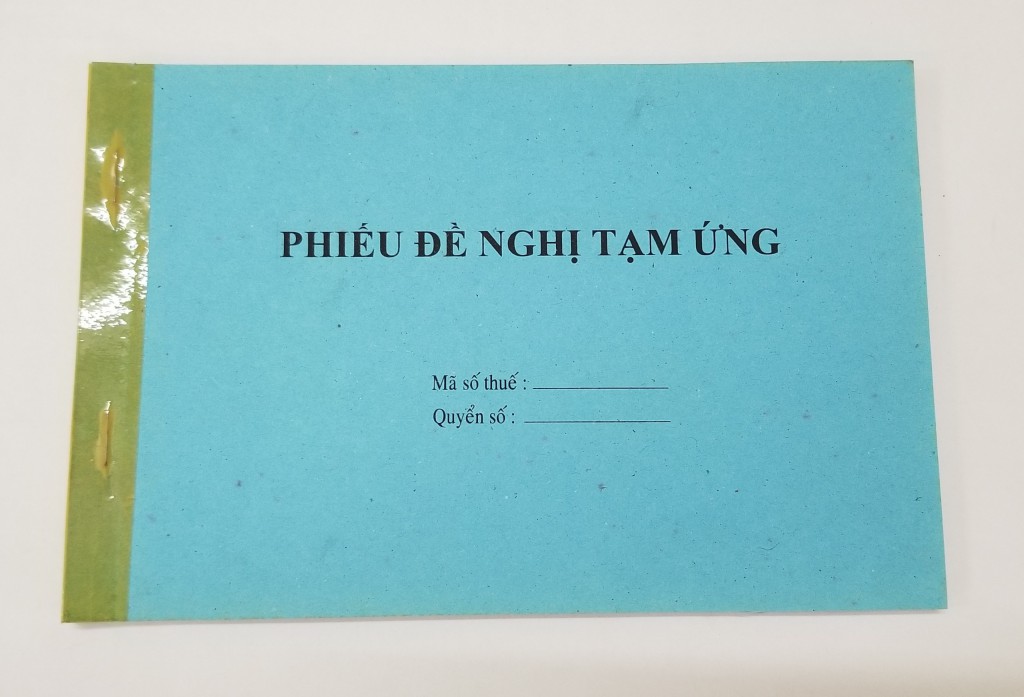 Phiếu đề nghị tạm ứng 13*19 (giấy fort)