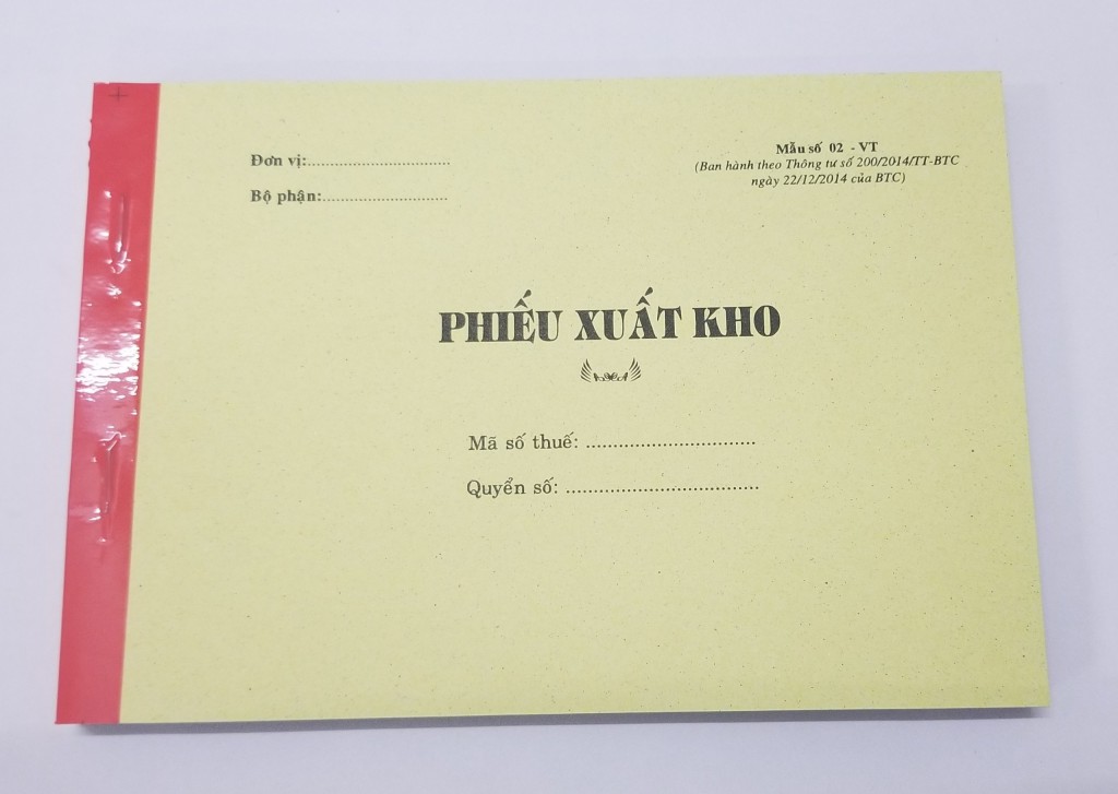 Phiếu xuất kho 3 liên (13x19 50 bộ)