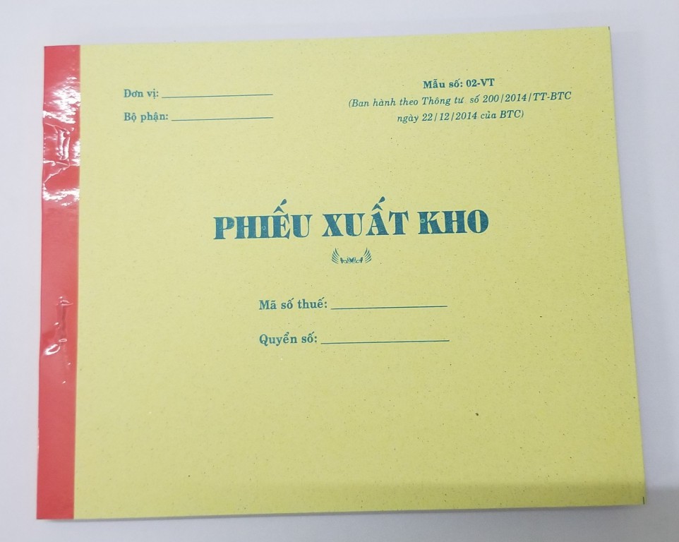 Phiếu xuất kho 3 liên (16*20 50 bộ)