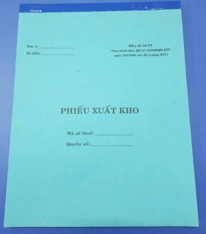 Phiếu xuất kho 2 liên (20*25 50 bộ)