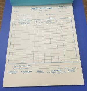 Phiếu xuất kho 2 liên (20*25 50 bộ)
