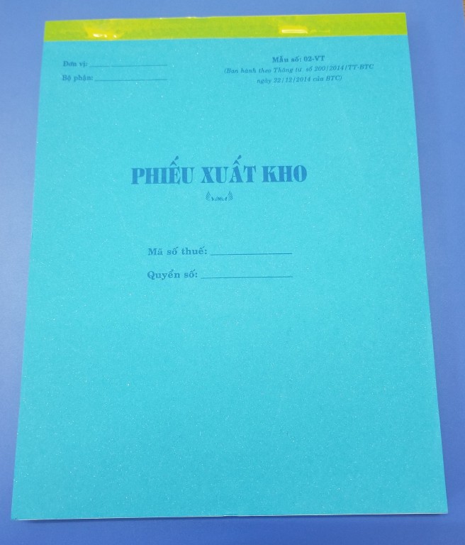 Phiếu xuất kho 3 liên (20*25 50 bộ)