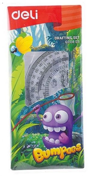 Thước Bộ học sinh DELI (eke, thước kẻ, đo độ)