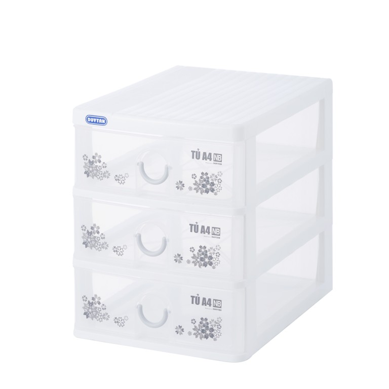 Tủ nhựa A4 nắp bằng DT 3 ngăn 343/3